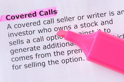 Dictionary definition of what covered calls are